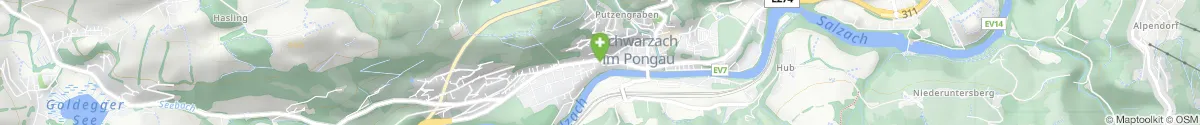 Kartendarstellung des Standorts für Apotheke zur Sonnenterrasse in 5620 Schwarzach im Pongau